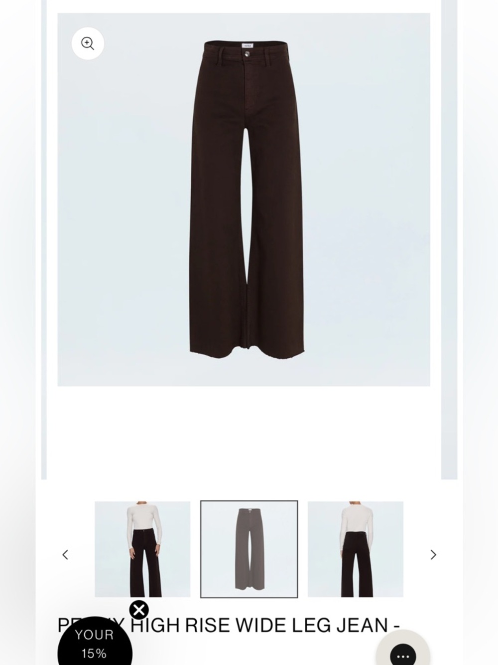Pistola Penny high rise, wide leg jeans.